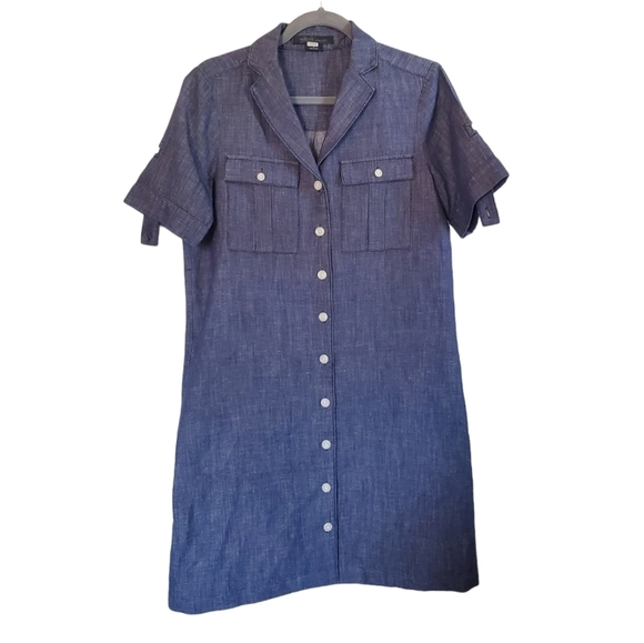 Worth New York Denim Buttondown Dress, Size 4 - Picture 1 of 12